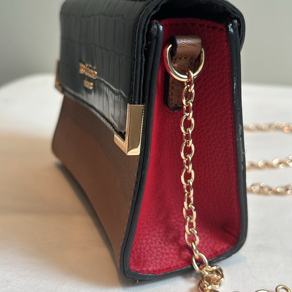 Dune London mini top flap chain strap crossbody tote - Picture 3 of 8